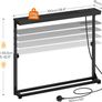 Slim Console Table with Adjustable Height (63.5-83.5 cm), Behind Sofe Table with Charging Station, 100 cm Narrow Console Table for Hallway, Living Room, Bedroom, Black Image 3