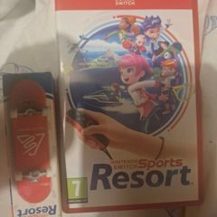 Nintendo Switch Sports Resort Game + Finger Skateboard (Brand New / Mint)