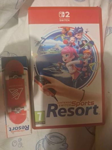 Nintendo Switch Sports Resort Game + Finger Skateboard (Brand New / Mint)
