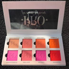 P.Louise PRO Pink Peach Blush Palette 8 Shade Makeup Palette Festival Glam