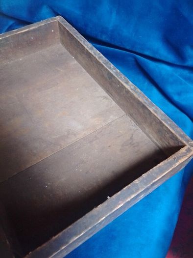 Rustic Vintage Wooden Box Carpenter Tool Tray Brass Handle