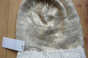 Ladies Savida Cream Foil Beanie hat
