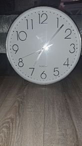 Silver & White Clock