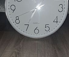 Silver & White Clock