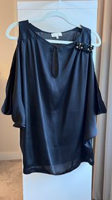 Women's Black Top with bow by River Island, Size UK8 EUR34