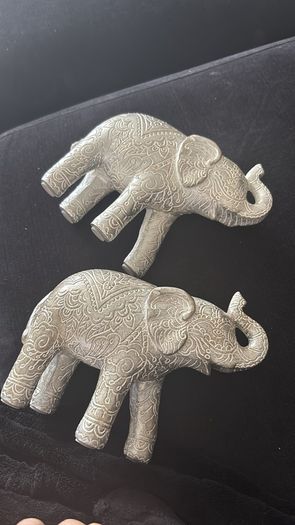 Vase pampas 2 elephants