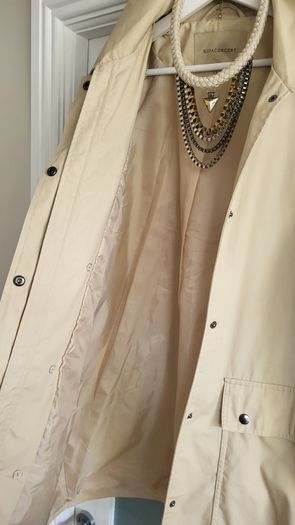 SOYA CONCEPT single breasted trench coat Sz L (Fit 14-16UK) - Rrp 99 (New)