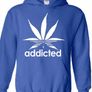 Addicted Marijuana Leaf HOODIE weed ganja 420 marihuana hoodie jumper Image 5