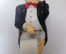 Old man paper toilet holder