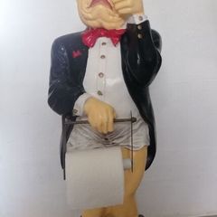Old man paper toilet holder
