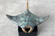 Manta Ray - Patinated And Polished Bronze