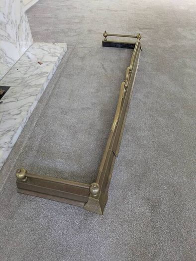 Brass metal fireplace surround edging