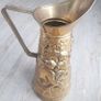 Vintage Peerage England Brass Pitcher Watering Can with Embossed Scene Image 4
