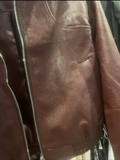 Brand New Burgundy Leather Jacket Size M