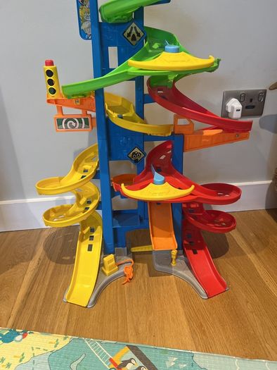 little people city skywalk car tower fisher price