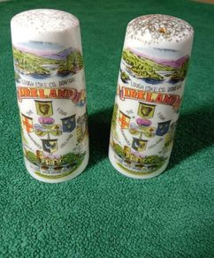 Vintage Irish Souvenir  Salt & Pepper Set