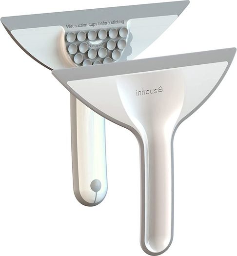 Squeegee, Mini Shower Squeegee with Suction Holder for Window, Glass and Mirror, Bathroom Cleaning Accessory, Shower Cleaning Tool for Shower Door, Small Shower Squeegees