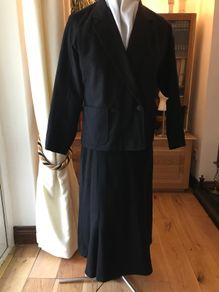 Vintage Alexon Black Double-breasted Suit -Size 10