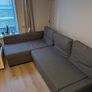 IKEA Corner Sofa Dark Grey Image 5