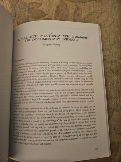 Places Along The Way. First Findings On The M3. Edited By Mary B.deevyand Donald Murphy.  First Edition Large Volume Paperback In Good Condition See Photos For Same .