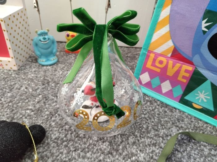 Box Of New as New Disney Christmas Ornaments and Gifts