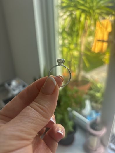 White gold beautiful ring Size N