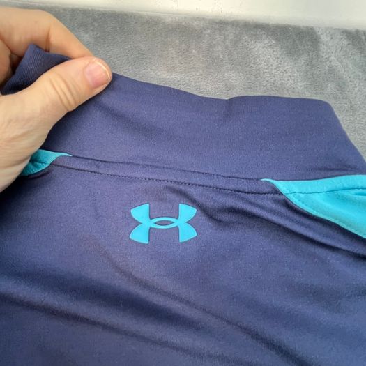 Under Armour Storm Large Men's Golf Pullover 1/4 Zip Blue Navy Aqua