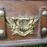 Vintage Wood Jewelry Box  Red Lining, Removable Tray 11" x 6" H-5,3" Image 4