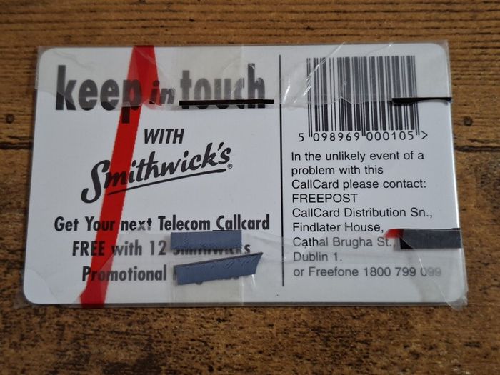 Ireland CallCard "Smithwick's", mint in wrapper, 11/1995, 10 Units - free standard postage