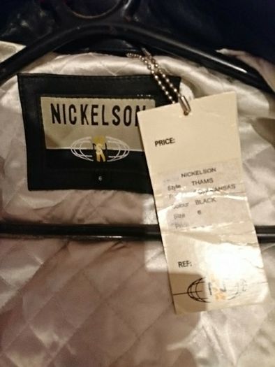 Nickelson leather jacket size 6 black