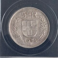 Switzerland 5 Francs 1954, Coin
