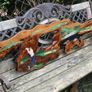 Original Artwork, Acrylic on live edge Cedar, housewarming gift, unique artwork, cabin gift, rustic art 55" x 14" Image 3