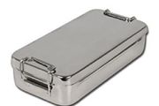 Stainless Steel Storage Box with Clasp Closures 20 cm x 10 cm x 4.5 cm