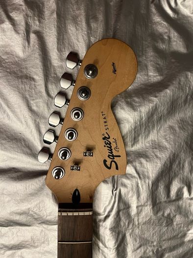 Fender Stratocaster squier Neck fretboard with tuners machine heads made in Indonesia electric guitar parts accessories