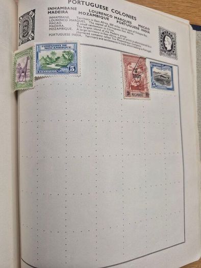 stamp album with stamps of the world