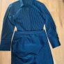 Navy Pinstripe Shirt & Skirt Co-Ord Set Image 2