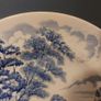 Fabulous Vintage Arklow Pottery Blue and White 9 Inch Wall Plate in an Classic Style Landscape Pattern with a Country Scene Image 3