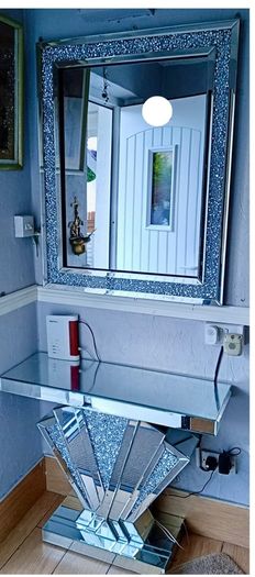 Crushed diamond mirror furniture