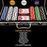 Texas Hold'em Poker Set - 300 Piece Set in Aluminium Case with 11.5g Heavyweight Poker Chips 2 Decks of Playing Cards Dealer Big Blind and Small Blind Buttons and 5 Dice (FREE POSTAGE) Image 2