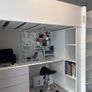 Bunk bed with desk, wardrobe and mattress Image 3