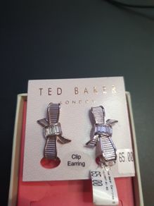 NEW Ted Baker Silver color Clip earrings RRP65Eur