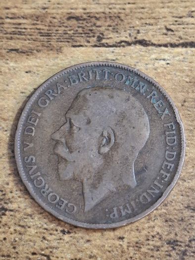 Great Britain UK 1911 One Penny Coin George V - free standard postage
