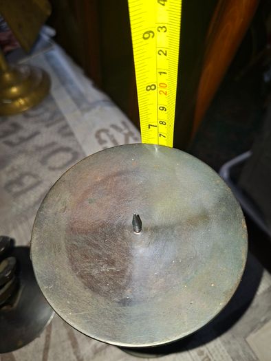 A Pair of Vintage twisted Wrought Iron Spiral Candlesticks with a Central Pillar Spike, Postage available or Collection