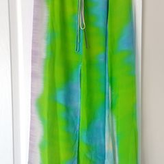 &other Stories silk tie dye multicoloured skirt size XS