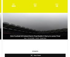 Dublin v Kerry - All Ireland semi final 12th July Croke Park