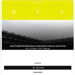Dublin v Kerry - All Ireland semi final 12th July Croke Park