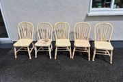 Antique Painted Pine Kitchen Chairs