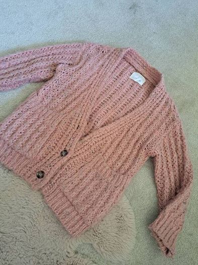 Zara Girls Dusty Pink Knitted Cardigan 6-7