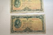 1 pound notes  1974 1975 for 20 euro each