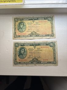 1 pound notes  1974 1975 for 20 euro each